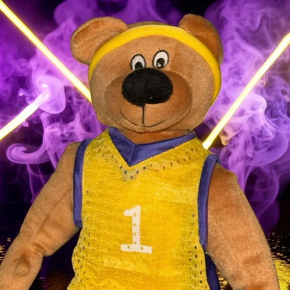 BJ Toy Company Basketball Bear Plush Lakers Yellow/Purple Colord Uniform Stuffed